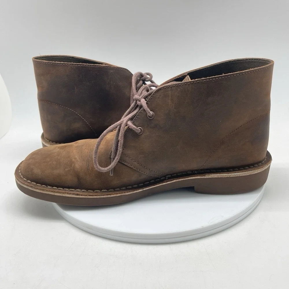 Clarks Bushacre Boots Mens 10.5 M Brown Casual Chukka Preppy Ankle‎ Shoes 15522